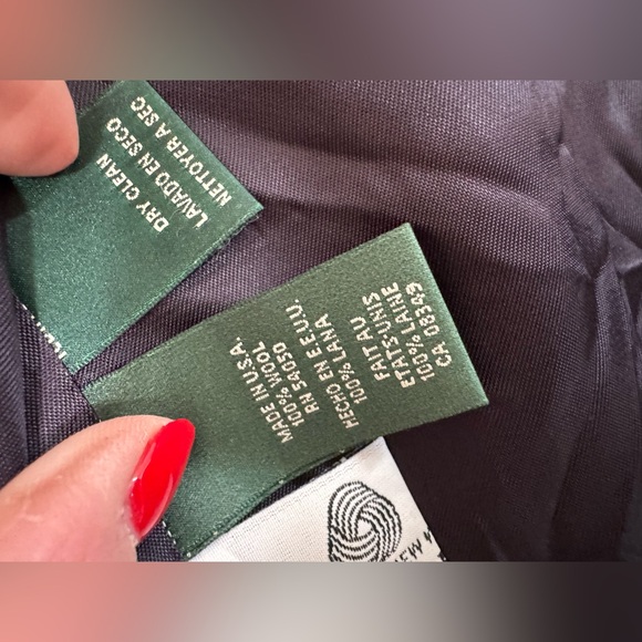 Lauren Ralph Lauren Vintage Regent Navy Blue Wool Blazer Coat size 10P 10 Petite - Picture 4 of 9